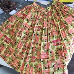 Pinup couture tiki print Jenny skirt